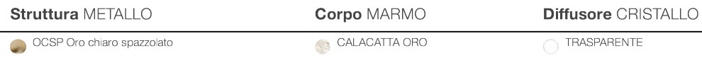 Acabados de la lámpara de mesa Elsa Opera Italamp